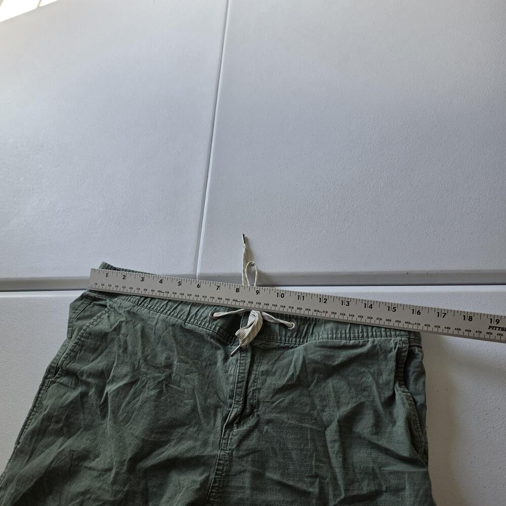 Vuori Ripstop Pants Womens Large Green Elastic Waist Drawstring Zip Hiking - Picture 9 of 12